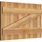 Ekena Millwork Joined Board-n-Batten Shutters w/Z-Bar, Rough Sawn Western Red Cedar, 32 1/4W x 20H, PR RBJ06Z32X020RWR - alternate 5